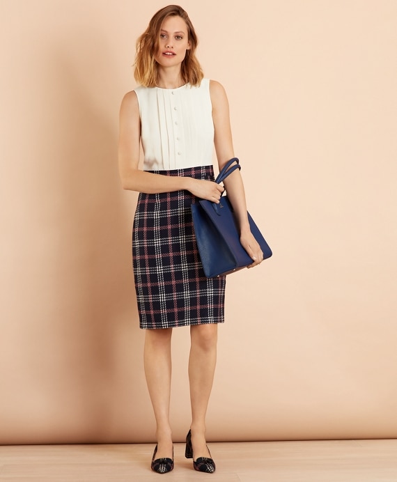 Mixed-Media Shirt Dress