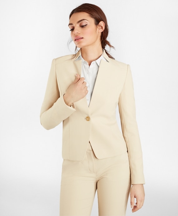Double-Weave One-Button Jacket