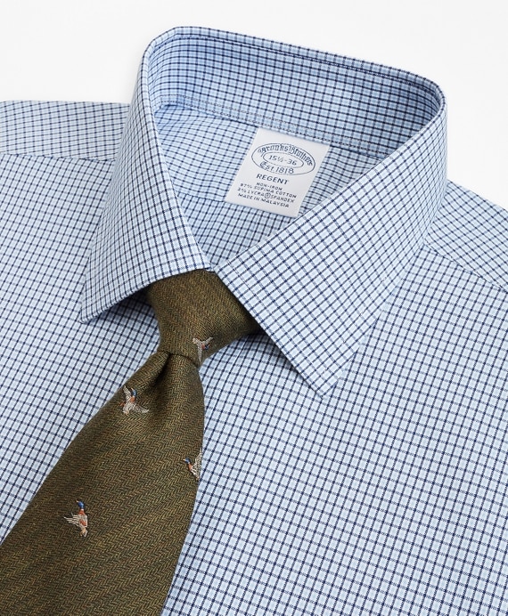 Stretch Regent Fitted Dress Shirt, Non-Iron Check