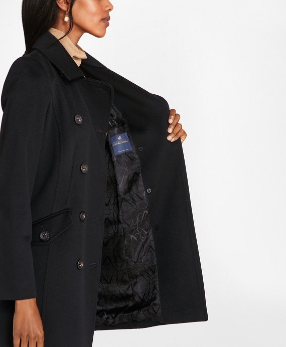 Brushed Wool Twill Peacoat