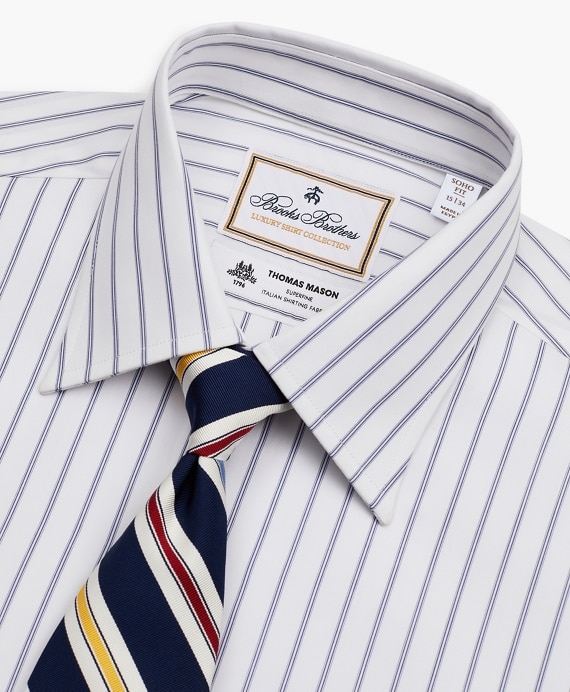 Luxury Collection Soho Extra-Slim-Fit Dress Shirt, Franklin Spread Collar Micro-Outline Stripe