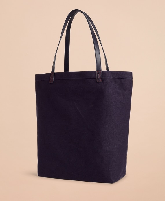 Red Fleece Logo Canvas Tote Bag