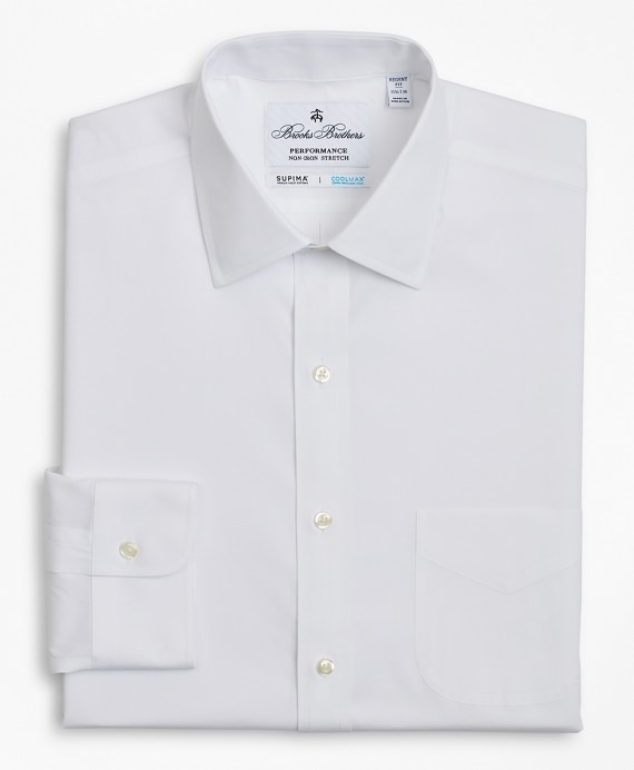 Regent Fitted Dress Shirt, Performance Non-Iron with COOLMAX®, Ainsley Collar Broadcloth