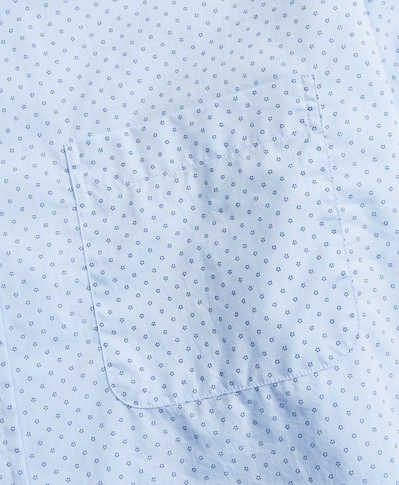 Regent Fit Micro-Floral Print Sport Shirt