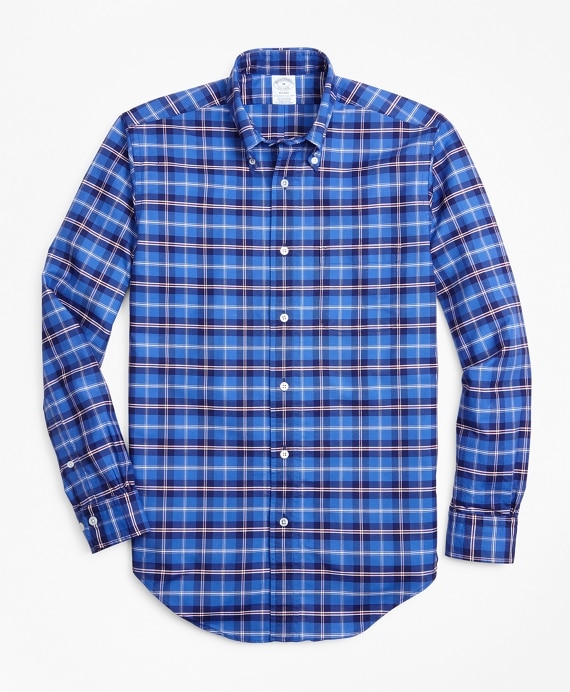 Regent Fit Oxford Plaid Sport Shirt