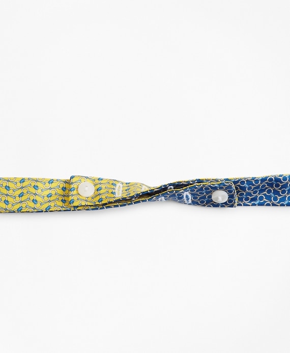 Bit Chain Link Print Reversible Bow Tie