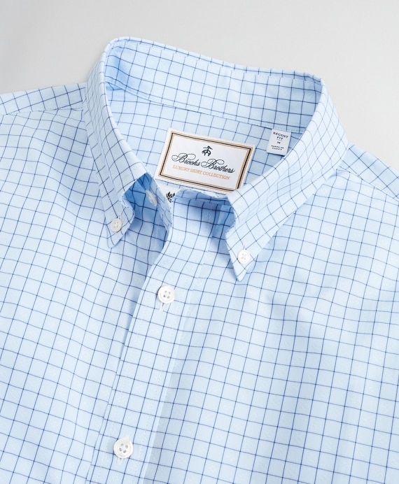 Luxury Collection Regent Fitted Sport Shirt, Button-Down Collar Check