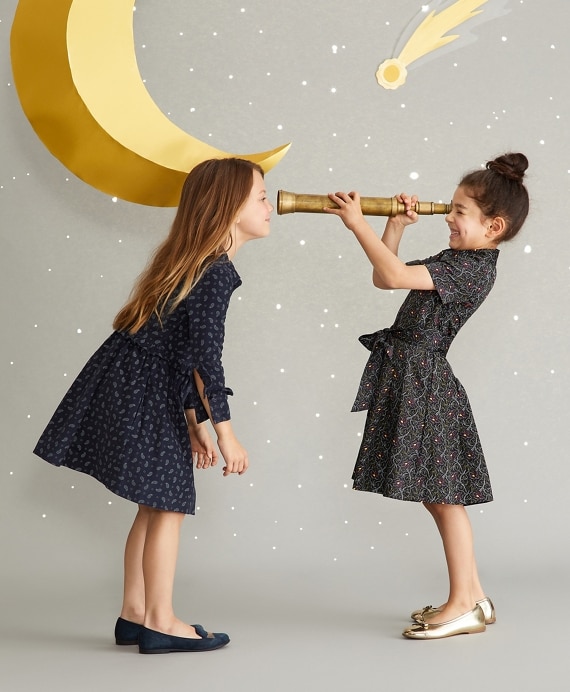 Girls Ruffle Corduroy Shirt Dress