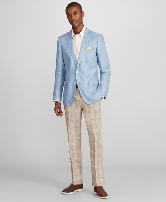 Milano Fit Check Linen Trousers