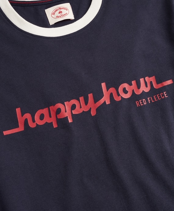 Happy Hour Graphic Ringer T-Shirt