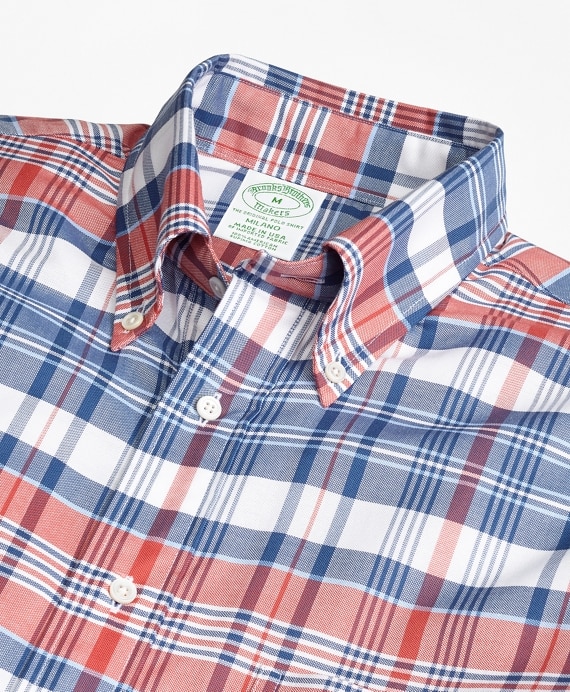 Milano Fit Oxford Madras Plaid Sport Shirt