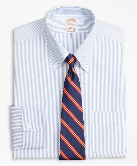 Original Polo® Button-Down Oxford Soho Extra-Slim-Fit Dress Shirt, Bengal Stripe