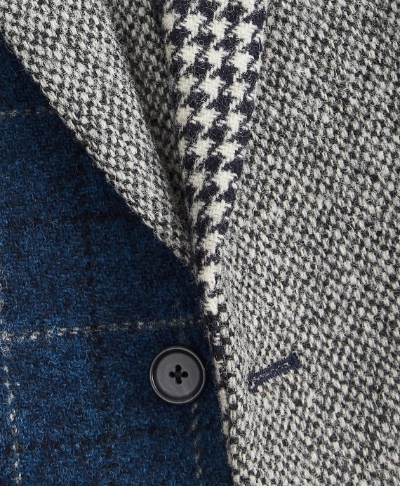 Regent Fit Harris Tweed Mixed Pattern Sport Coat