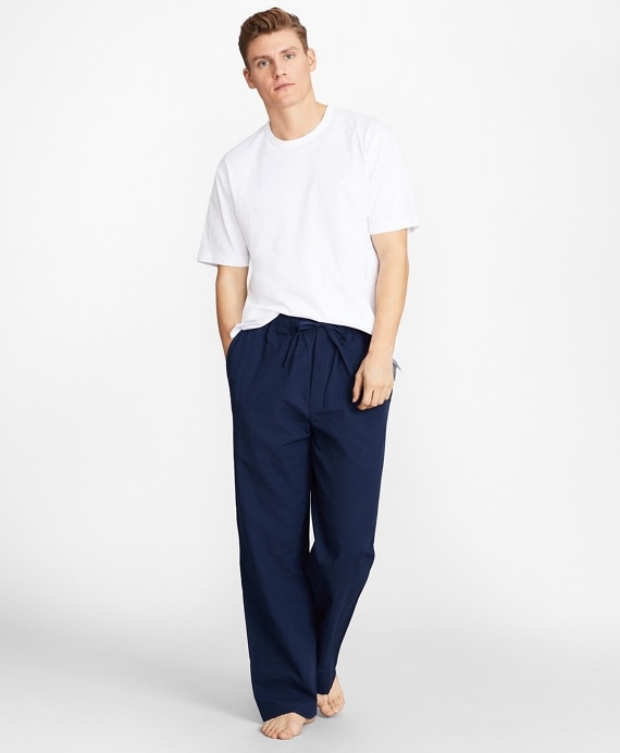 Seersucker Tonal Stripe Lounge Set