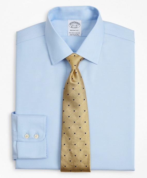 Stretch Regent Fitted Dress Shirt, Non-Iron Twill Ainsley Collar