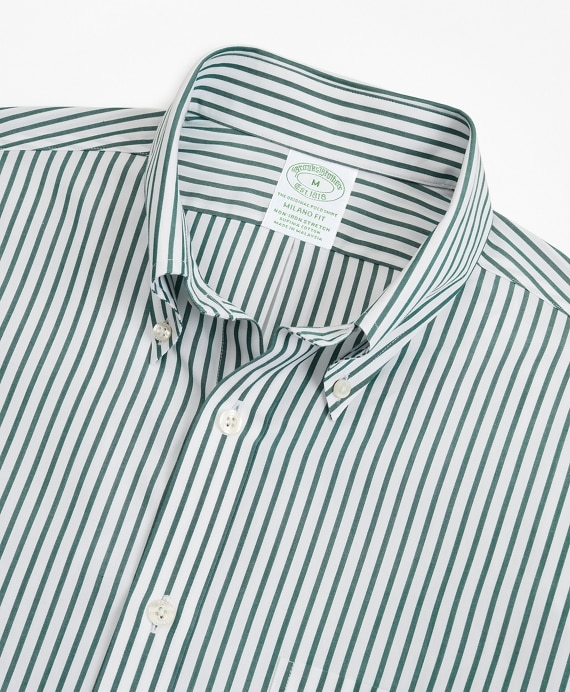 Stretch Milano Slim-Fit Sport Shirt, Non-Iron Candy Stripe