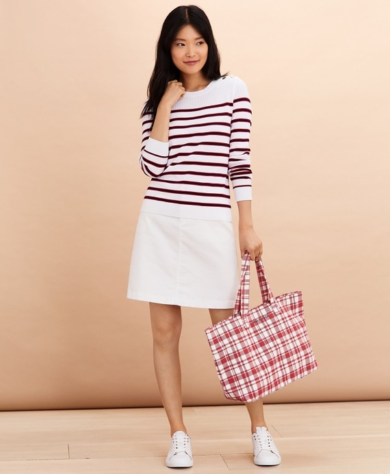 Stretch Denim A-Line Skirt