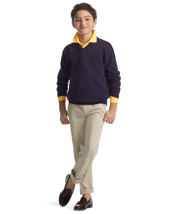 Boys Long-Sleeve Pique Polo Shirt