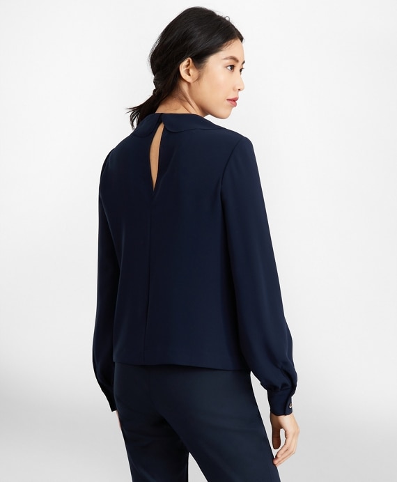 Crepe Ruffled Blouse