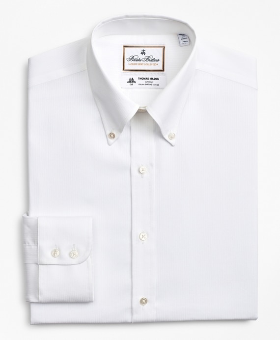Luxury Collection Regent Fitted Dress Shirt, Button-Down Collar Self-Stripe