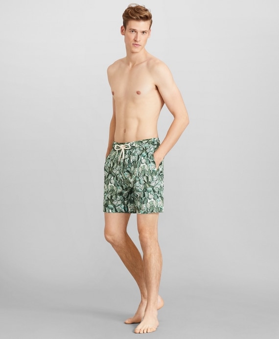 Montauk 6 Cactus Print Swim Trunks
