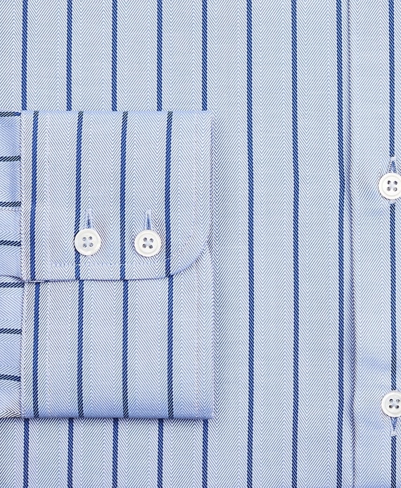 Luxury Collection Madison Classic-Fit Dress Shirt, Franklin Spread Collar Herringbone Stripe