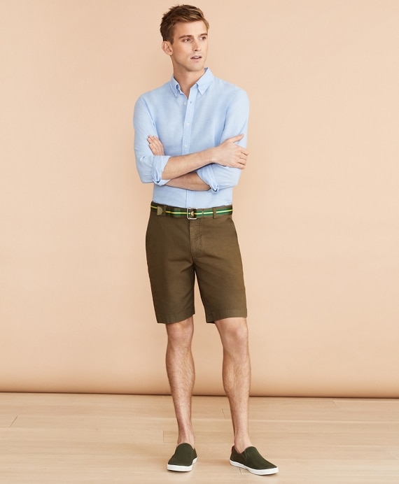 Cotton-Linen 9 Chino Shorts
