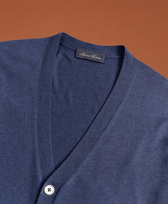 Golden Fleece® 3-D Knit Fine-Gauge Silk Cardigan Sweater