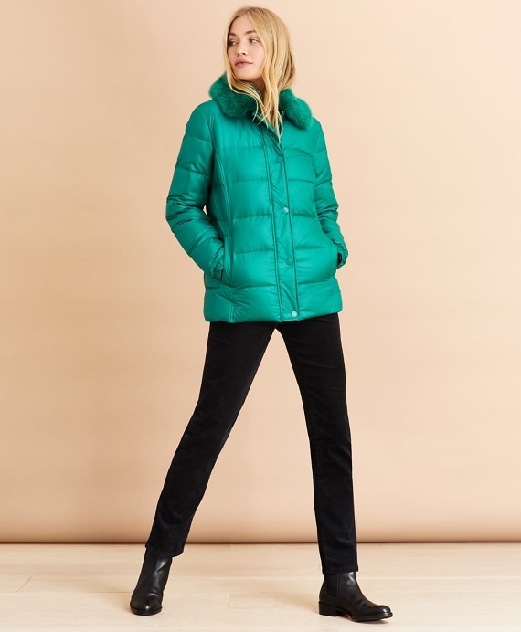 Faux-Fur-Trim Down Parka