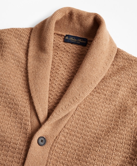 Camel Hair Shawl Collar Cardigan