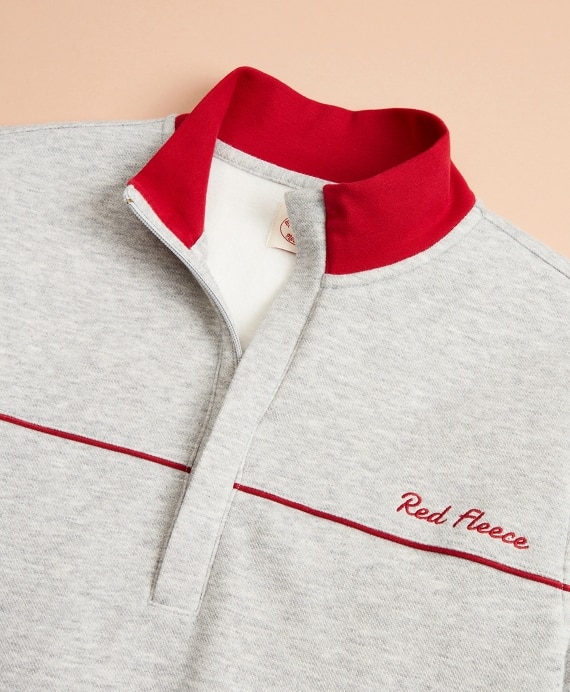 Half-Zip Pique Sweater