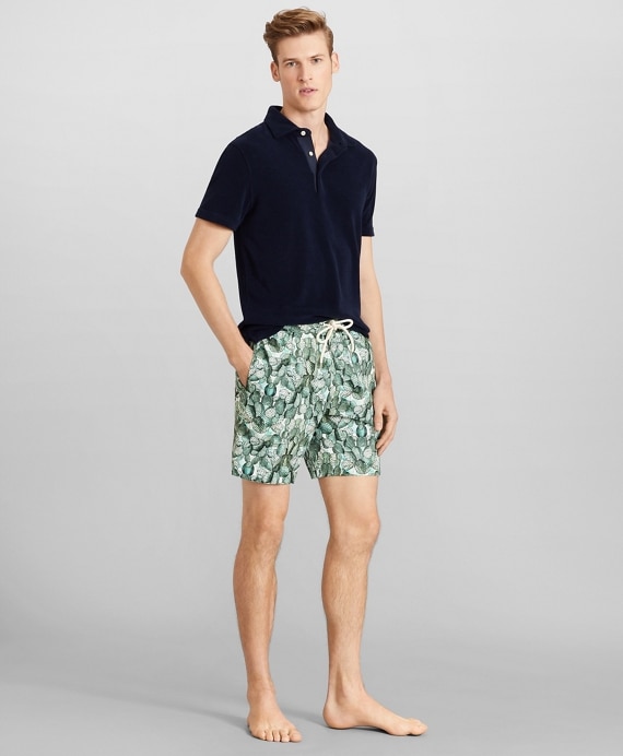 Montauk 6 Cactus Print Swim Trunks