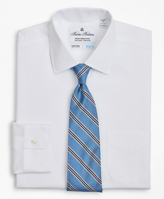 Regent Fitted Dress Shirt, Performance Non-Iron with COOLMAX®, Ainsley Collar Broadcloth
