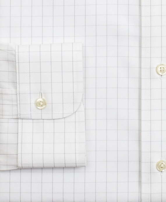 Stretch Regent Fitted Dress Shirt, Non-Iron Windowpane