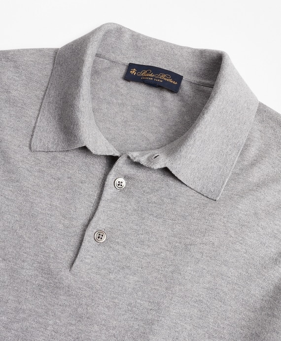 Silk And Cotton Polo Sweater