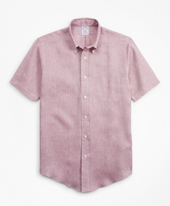 Regent Fit Irish Linen Short-Sleeve Sport Shirt