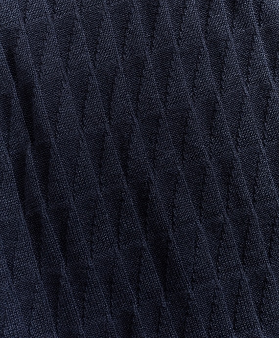 Golden Fleece® 3-D Knit Fine-Gauge Cashmere-Silk Textured Crewneck Sweater