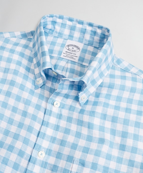 Regent Fitted Sport Shirt, Irish Linen Gingham