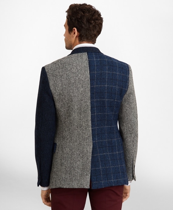 Regent Fit Harris Tweed Mixed Pattern Sport Coat