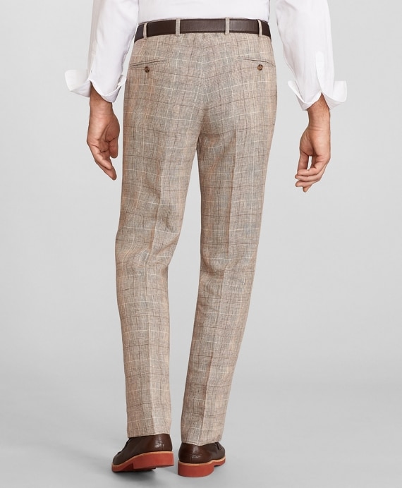 Madison Fit Check Linen Trousers