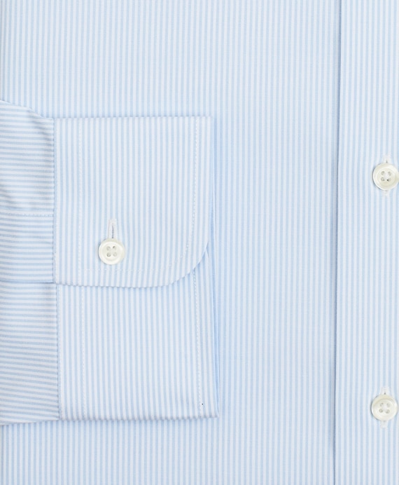 Stretch Soho Extra-Slim-Fit Dress Shirt, Non-Iron Poplin English Collar Fine Stripe
