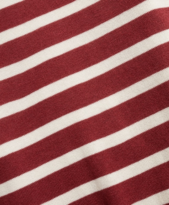 Silk and Cotton Stripe Crewneck Sweater