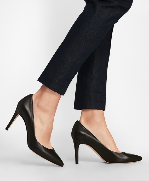 Leather Point-Toe Pumps