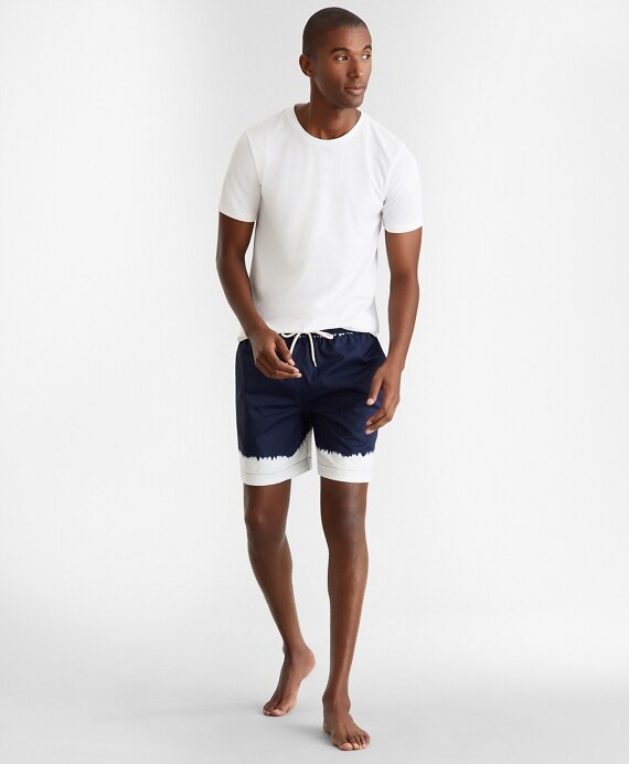 Montauk 6 Tie-Dye Print Swim Trunks