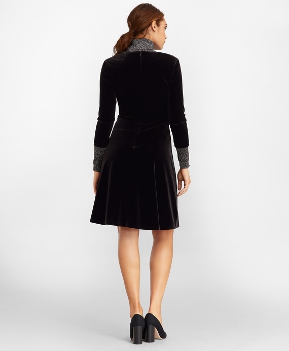 Velvet Faux Wrap Dress