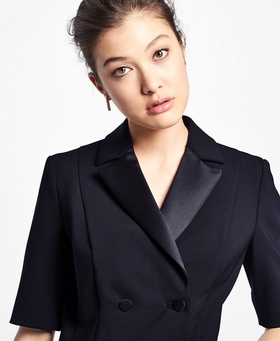 Double-Breasted Tuxedo Dress