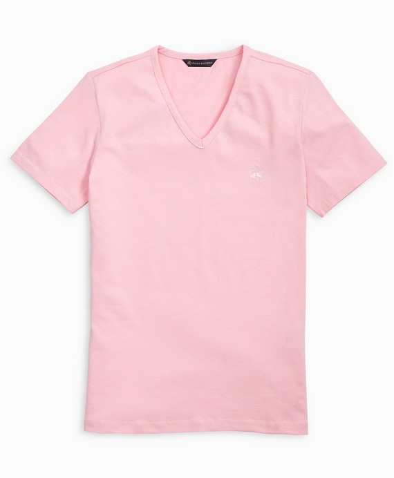 Stretch Cotton Jersey V-Neck T-Shirt