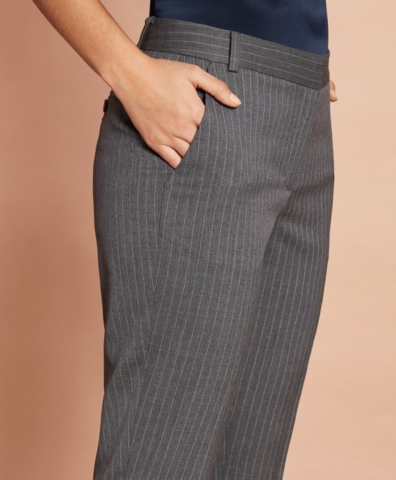 Slim-Fit Pinstripe Stretch Wool Pants