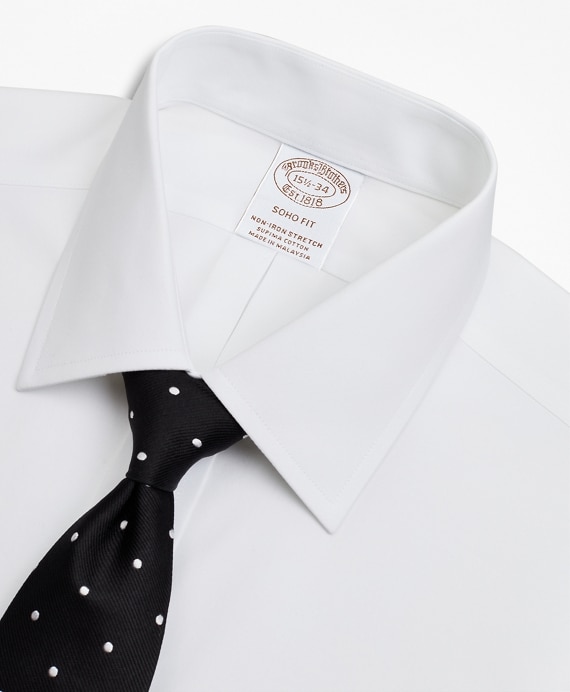 Stretch Soho Extra-Slim-Fit Dress Shirt, Non-Iron Poplin Ainsley Collar