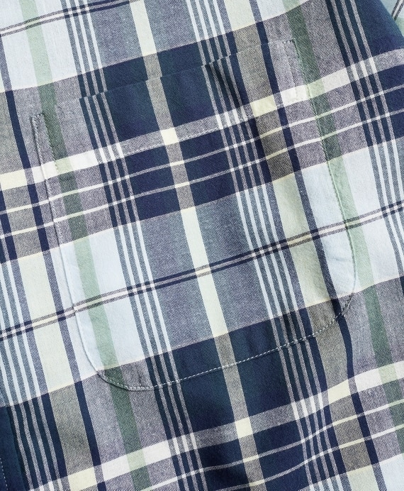 Regent Fitted Sport Shirt, Madras Short-Sleeve